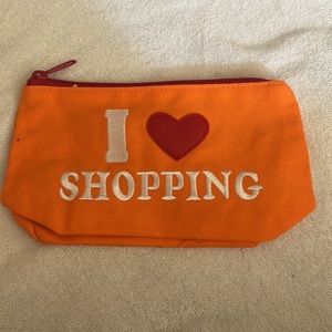 NWOT I ❤️ Shopping Cosmetic Bag